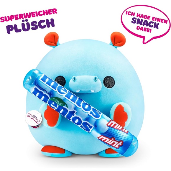 ZURU Snackles (Mentos Hippo Super Sized 14 inch Plush by ZURU - Picture 2 of 13